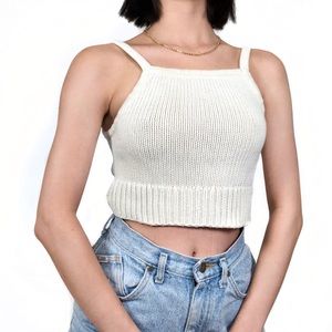 SOLD Crochet Knit Tank Top